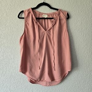 Cloth & Stone M Pink Tunic Tank Top with Tie